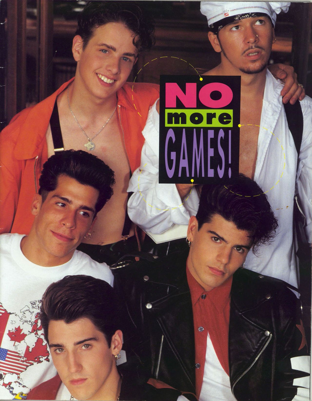 New Kids On The Block No More Games + ticket stub UK tour programme TOUR PROGRAMME