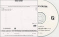 New Order Crystal US Promo CD-R acetate NEWCRCR194392