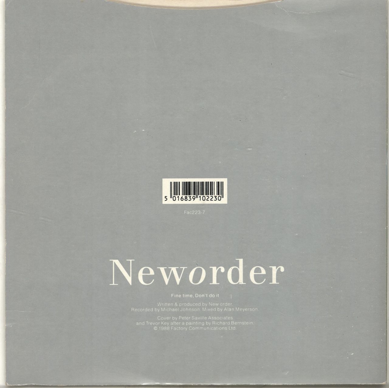 New Order Fine Time UK 7