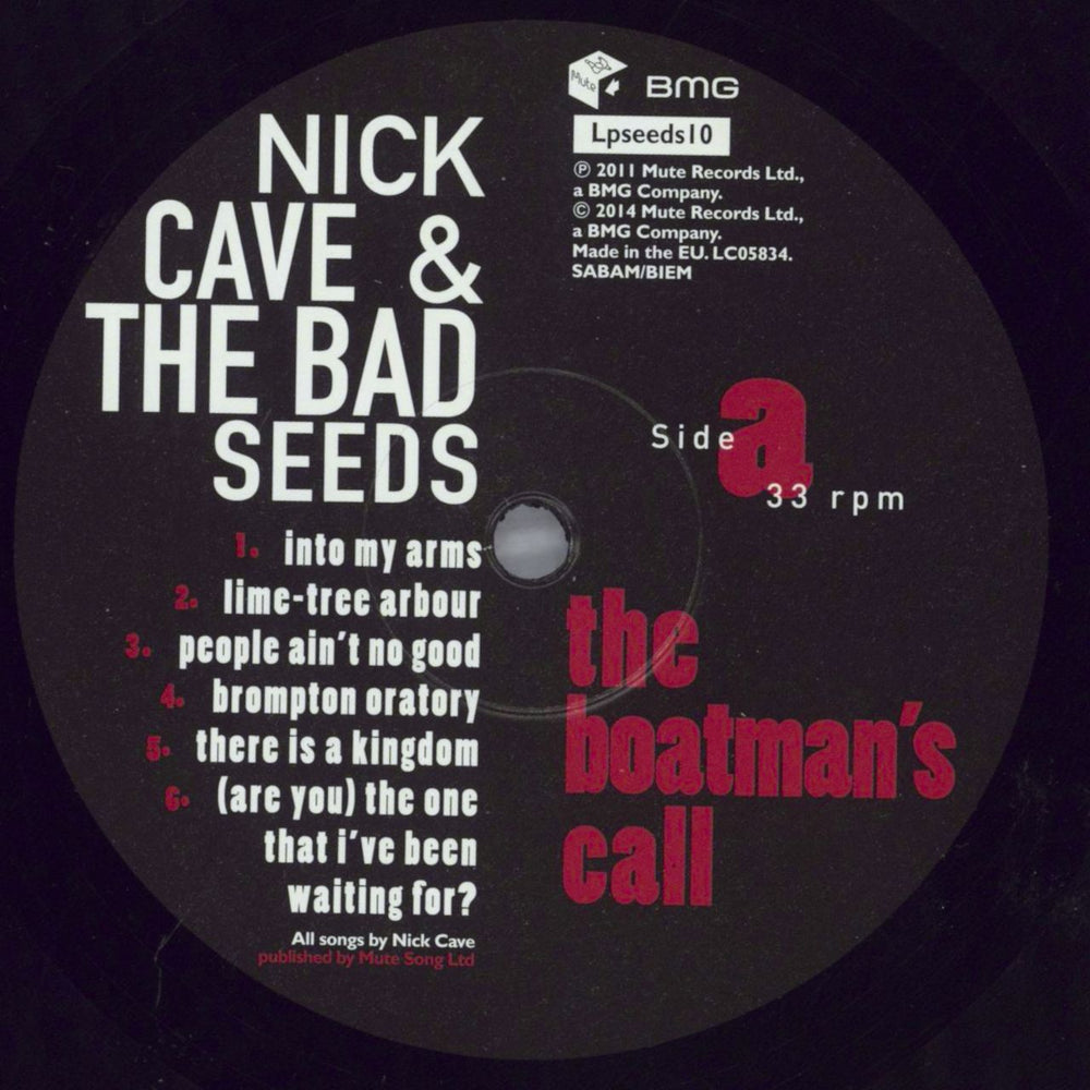 Nick Cave The Boatman's Call - 180 Gram UK vinyl LP album (LP record) NCVLPTH823835