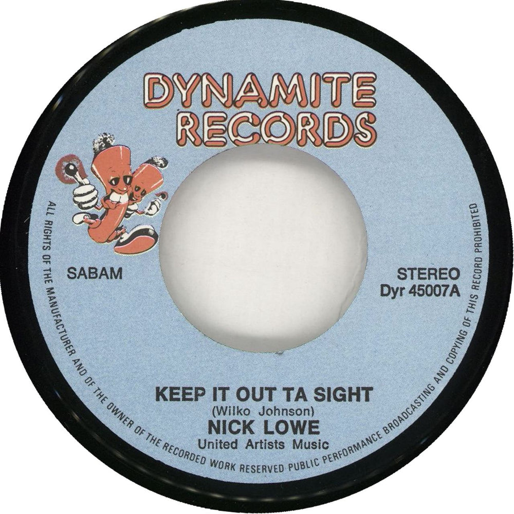 Nick Lowe Keep It Out Of Sight Dutch 7" vinyl single (7 inch record / 45) LOW07KE706698