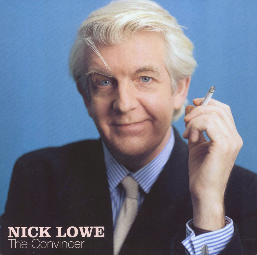 Nick Lowe The Convincer + 7" - Blue vinyl US vinyl LP album (LP record) YEP-2027