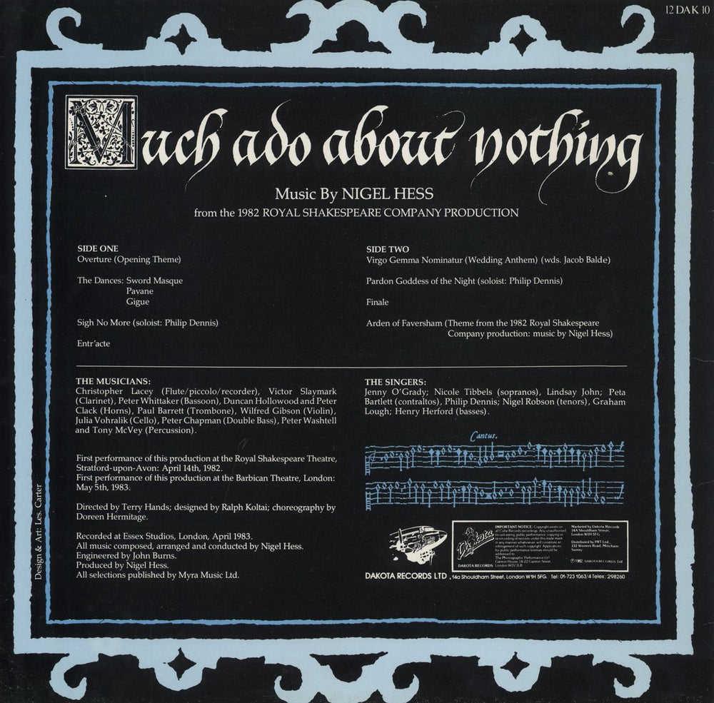 Nigel Hess Much Ado About Nothing UK vinyl LP album (LP record)