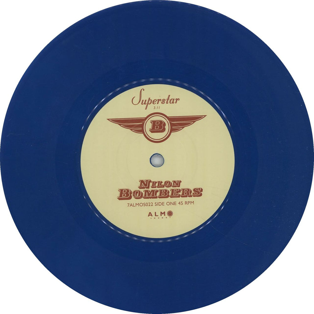 Nilon Bombers Superstar - Blue Vinyl UK 7" vinyl single (7 inch record / 45) NLB07SU654842