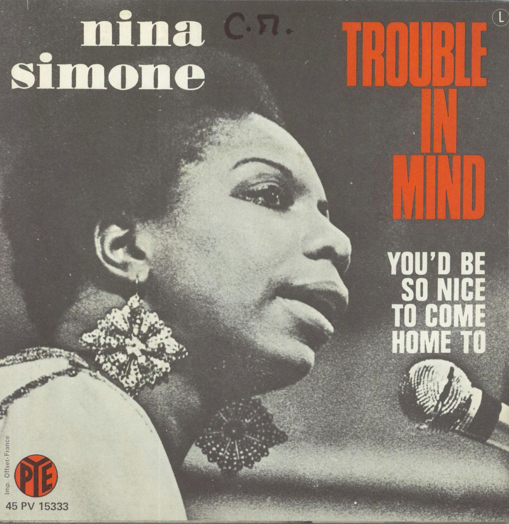 Nina Simone Trouble In Mind + Sleeve French 7" vinyl single (7 inch record / 45)