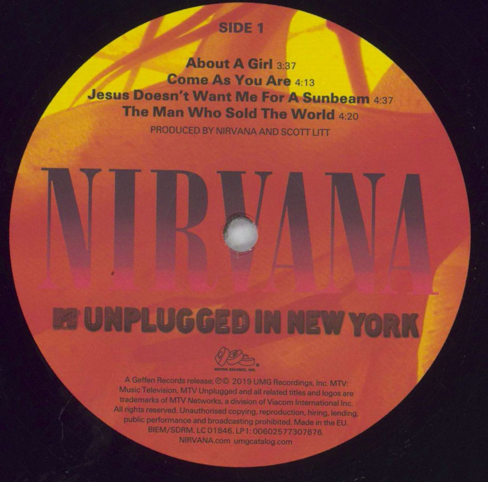 Nirvana (US) MTV Unplugged In New York - 25th Anniversary 180 Gram UK 2-LP vinyl record set (Double LP Album) NIR2LMT826385