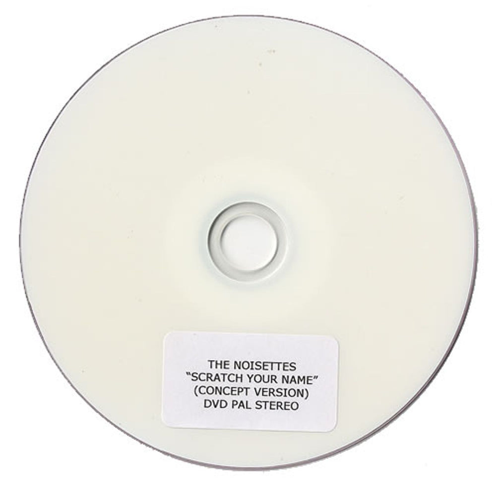 Noisettes Scratch Your Name - Concept Version UK Promo promo DVD-R PROMO DVD-R