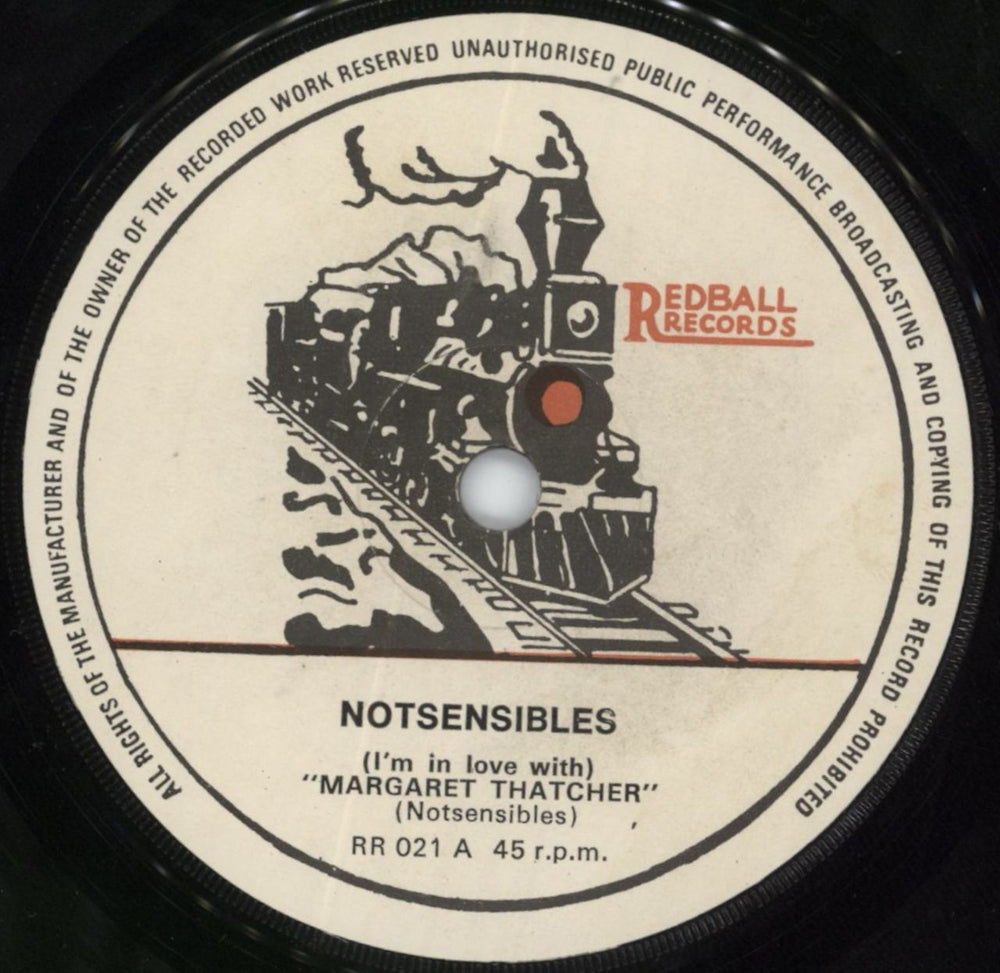 Notsensibles I'm In Love With Margaret Thatcher UK 7" vinyl single (7 inch record / 45) 2SX07IM815854