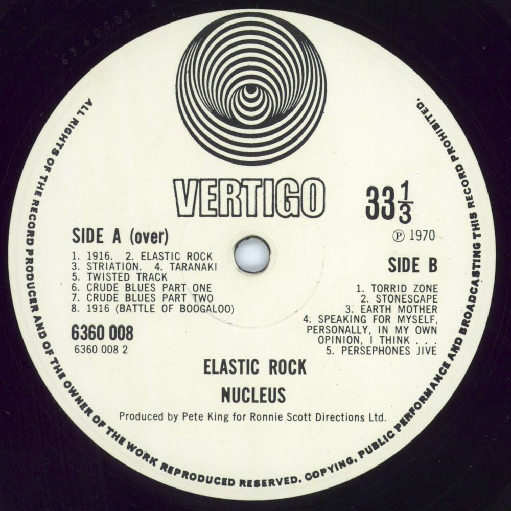 Nucleus Elastic Rock - 1st - EX UK vinyl LP album (LP record) NCULPEL314278