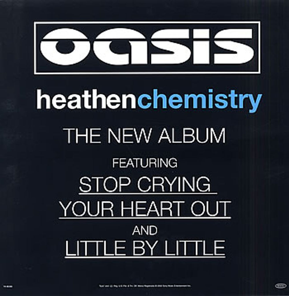 Oasis Heathen Chemistry US Promo display PROMO FLAT