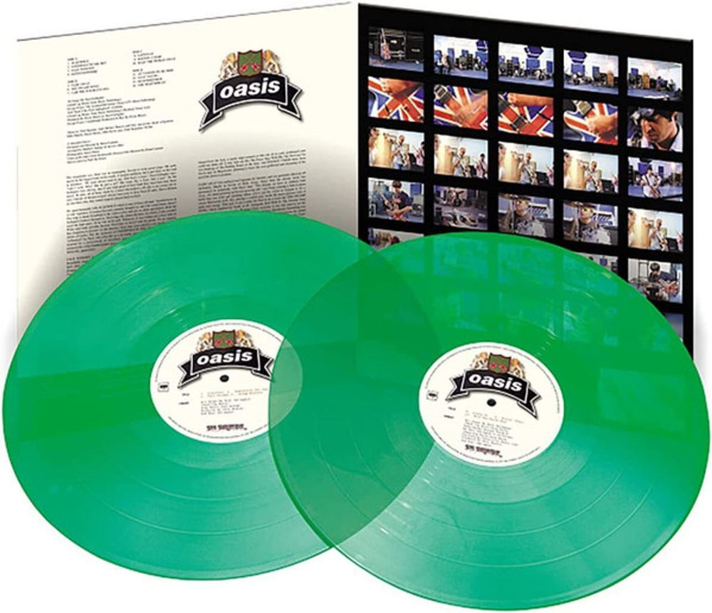 Oasis The Masterplan - Green Vinyl Japanese 2-LP vinyl set