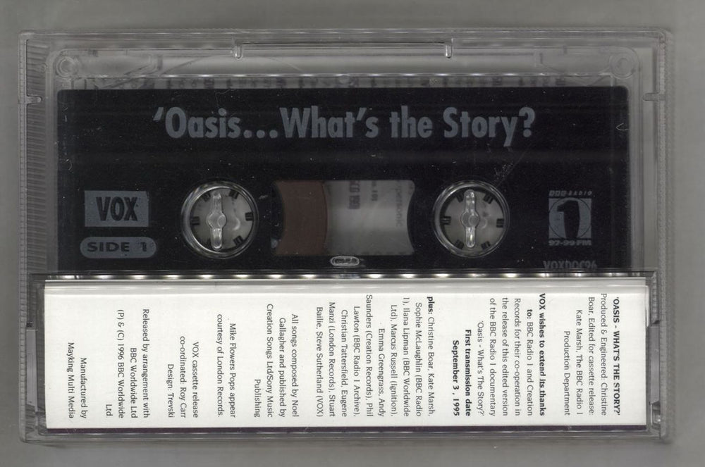 Oasis What's The Story? UK Promo cassette album OASCLWH262597