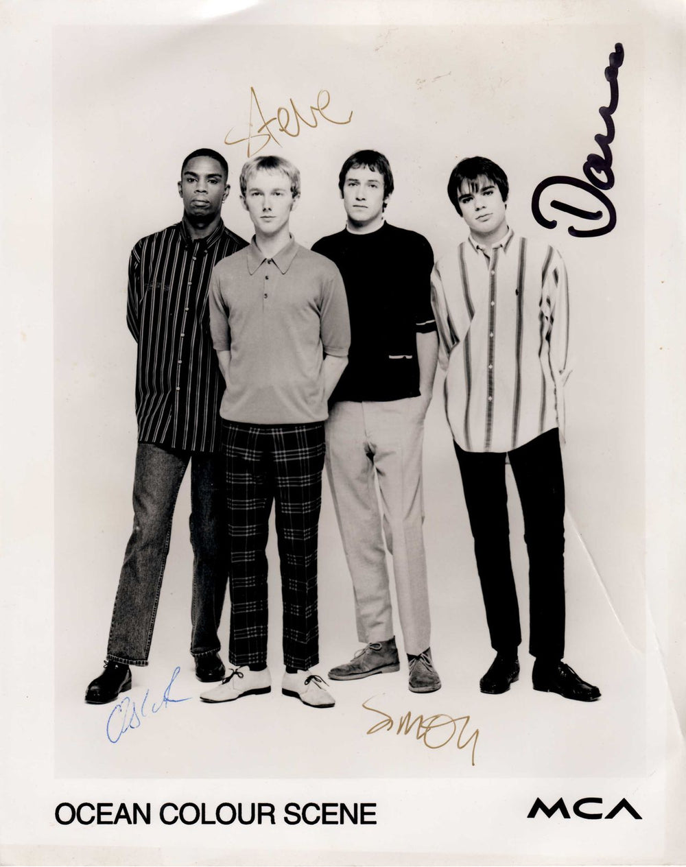 Ocean Colour Scene Signed Photo - 3 UK Promo photograph PROMO PHOTO