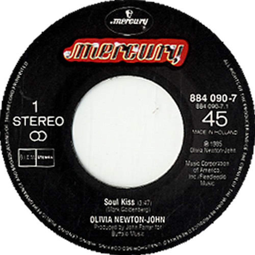 Olivia Newton John Soul Kiss Dutch 7" vinyl single (7 inch record / 45) ONJ07SO617622