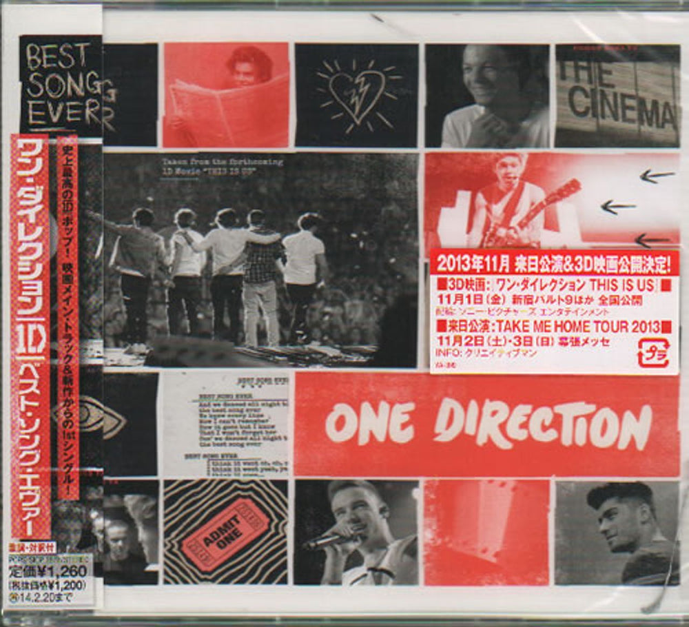 One Direction Best Song Ever - Sealed Japanese Promo CD single (CD5 / 5") SICP3878