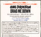 One Direction Drag Me Down Japanese Promo CD-R acetate SDCI-81858