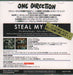 One Direction Steal My Girl Japanese Promo CD-R acetate SDCI-81708