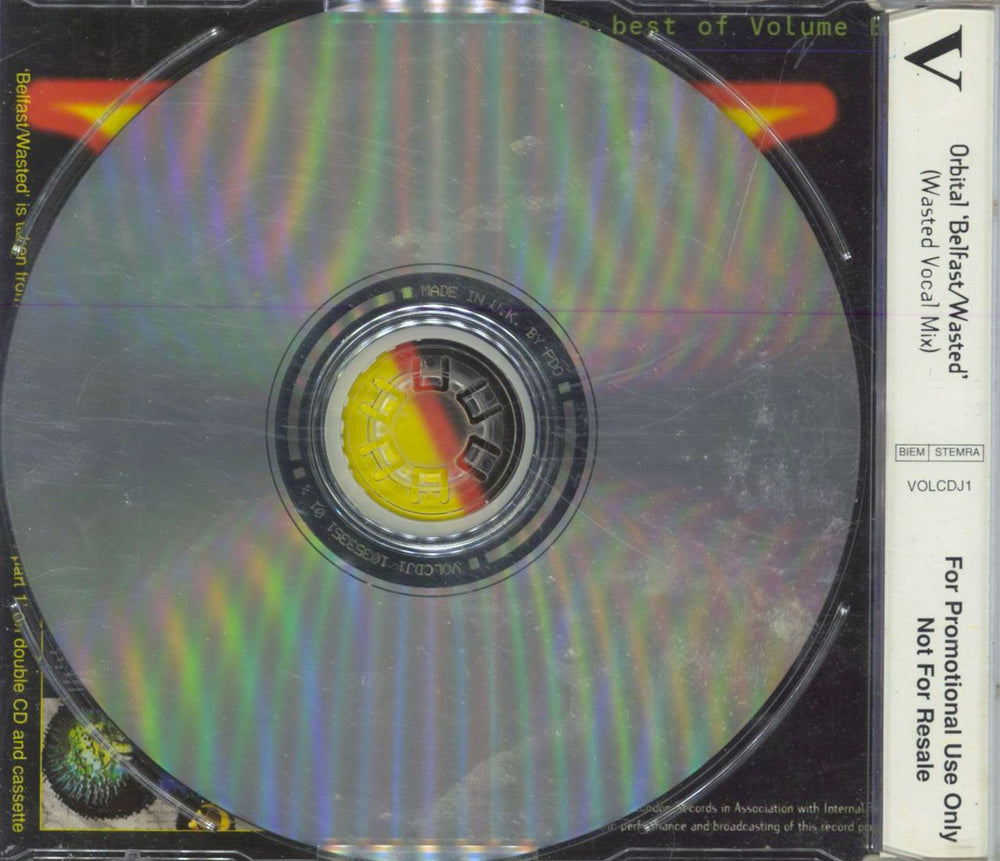 Orbital Belfast/wasted UK Promo CD single (CD5 / 5")