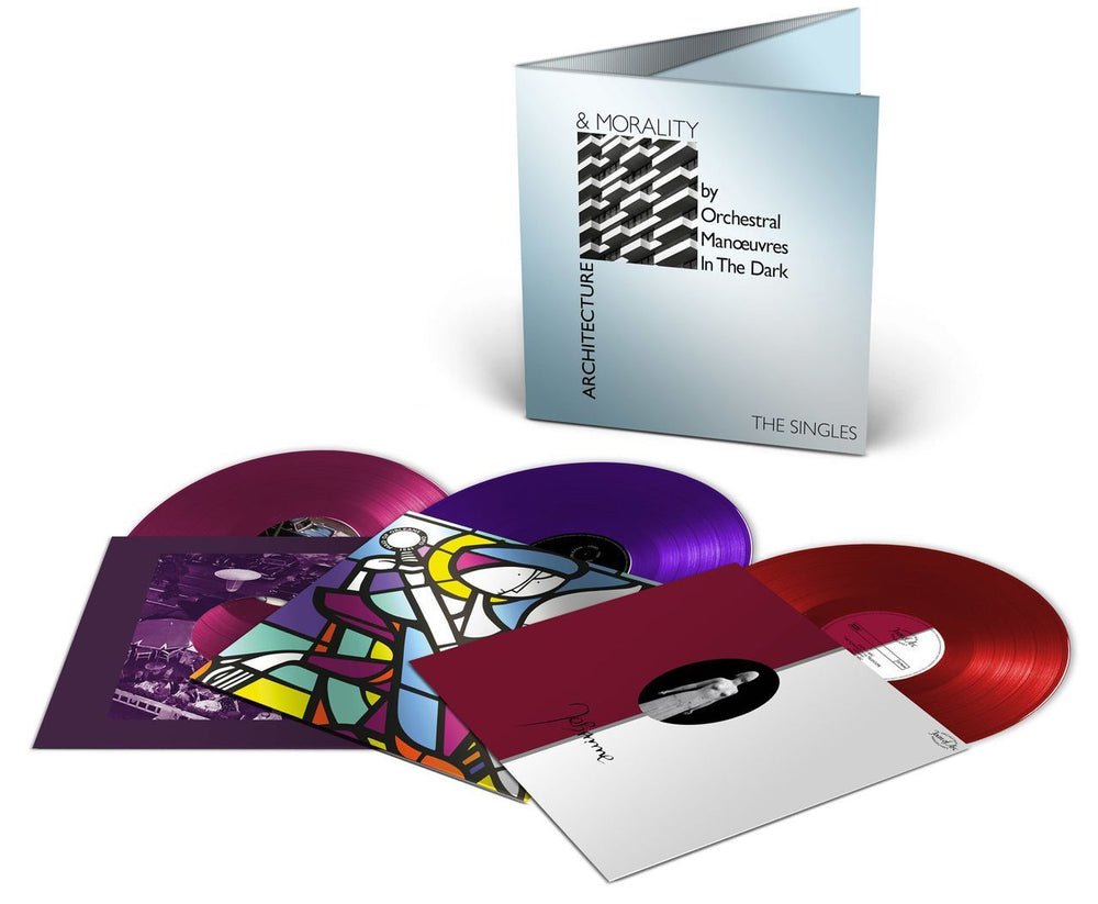 Orchestral Manoeuvres In The Dark Architecture & Morality (The Singles): 40th Anniversary - Coloured Vinyl UK 3-LP vinyl record set (Triple LP Album) 3579634