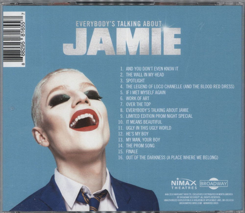 Original Cast Recording Everybody’s Talking About Jamie [Original West End Cast Recording] US CD album (CDLP) 888295816557