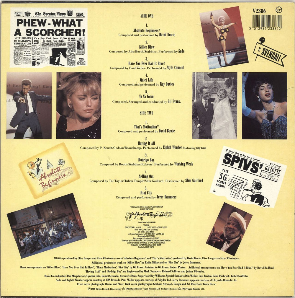 Original Soundtrack Absolute Beginners - Complete UK vinyl LP album (LP record) 5012981238612