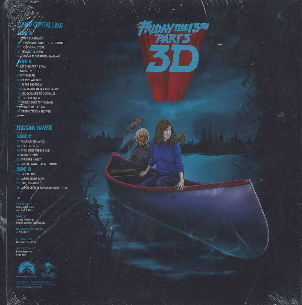Original Soundtrack Friday The 13th Part 3 3D - White & Red Splatter Vinyl US 2-LP vinyl record set (Double LP Album)