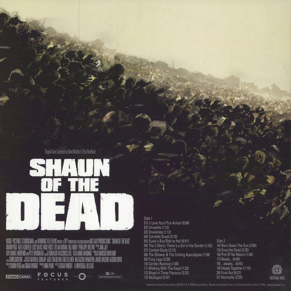 Original Soundtrack Shaun Of The Dead - Red Vinyl US vinyl LP album (LP record)