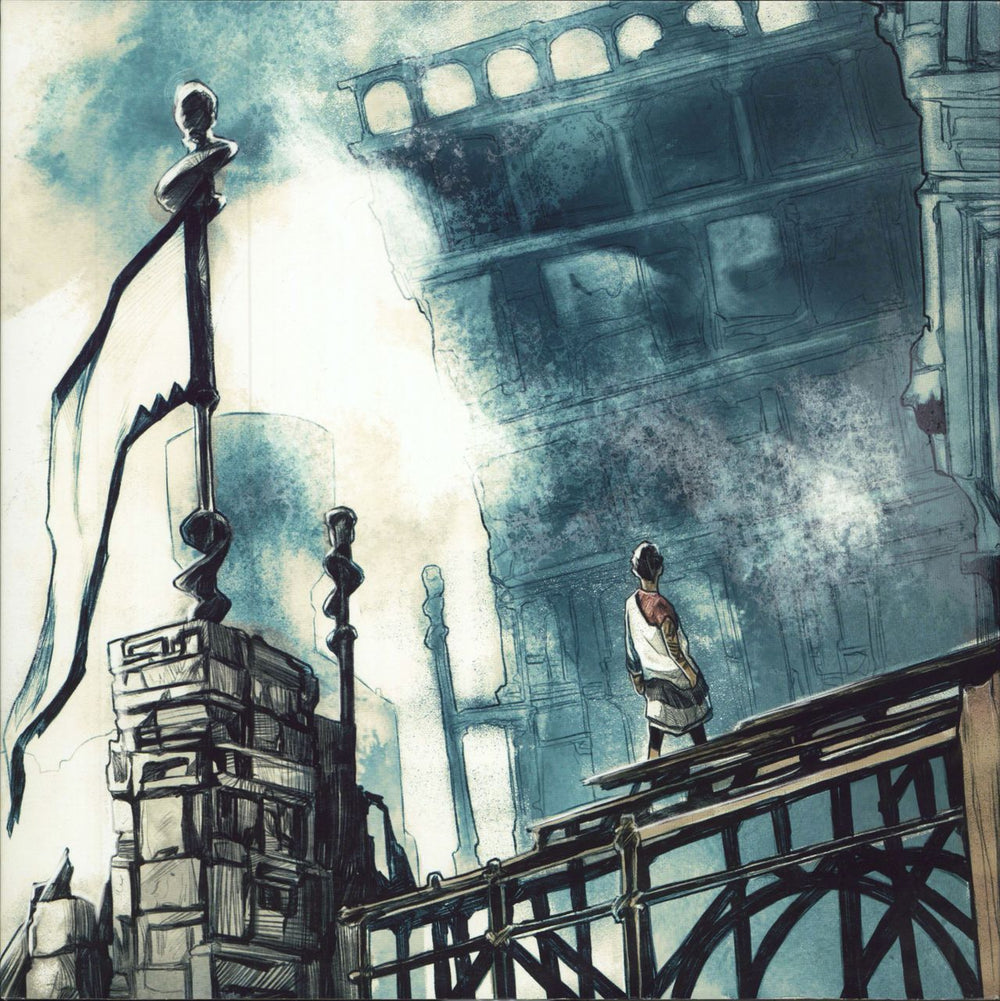 Original Soundtrack The Last Guardian - Light & Dark Grey Marble Vinyl US 2-LP vinyl record set (Double LP Album)