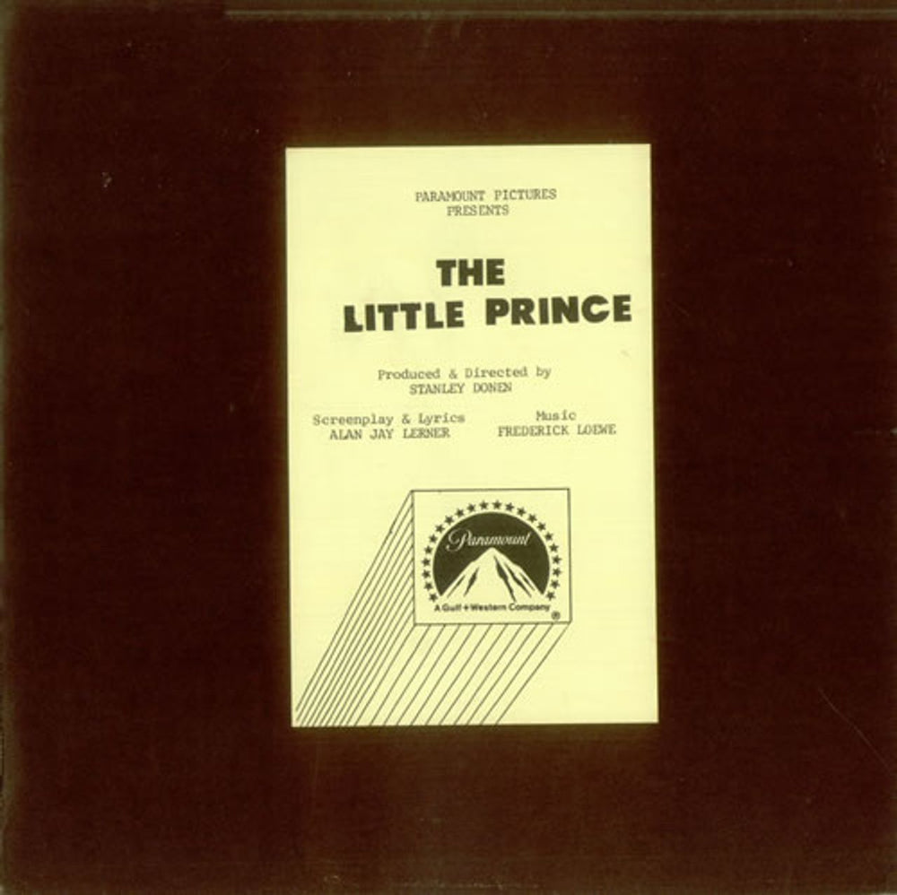 Original Soundtrack The Little Prince US acetate ACETATE