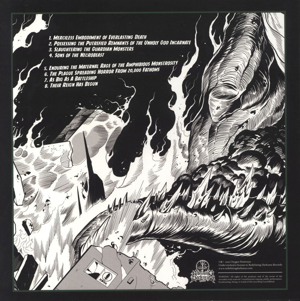 Oxygen Destroyer Sinister Monstrosities Spawned By The Unfathomable Ignorance Of Humankind US vinyl LP album (LP record)