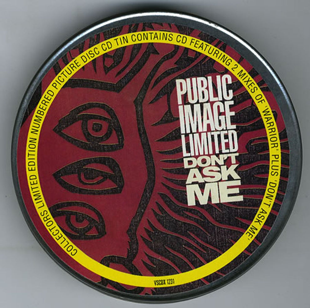 P.I.L. Don't Ask Me - Metal Tin UK CD single (CD5 / 5") VSCDX1231