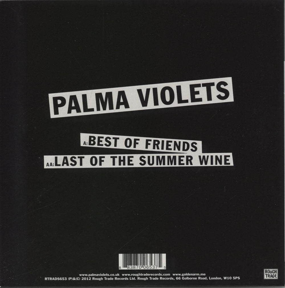 Palma Violets Best Of Friends - Purple Vinyl + CDR UK 7" vinyl single (7 inch record / 45) 883870065375