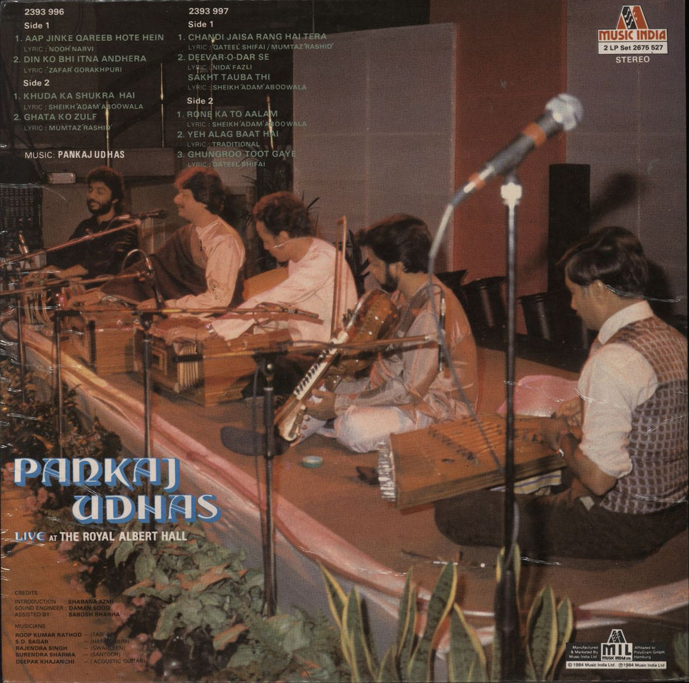 Pankaj Udhas Live At The Royal Albert Hall Indian 2-LP vinyl record set (Double LP Album)