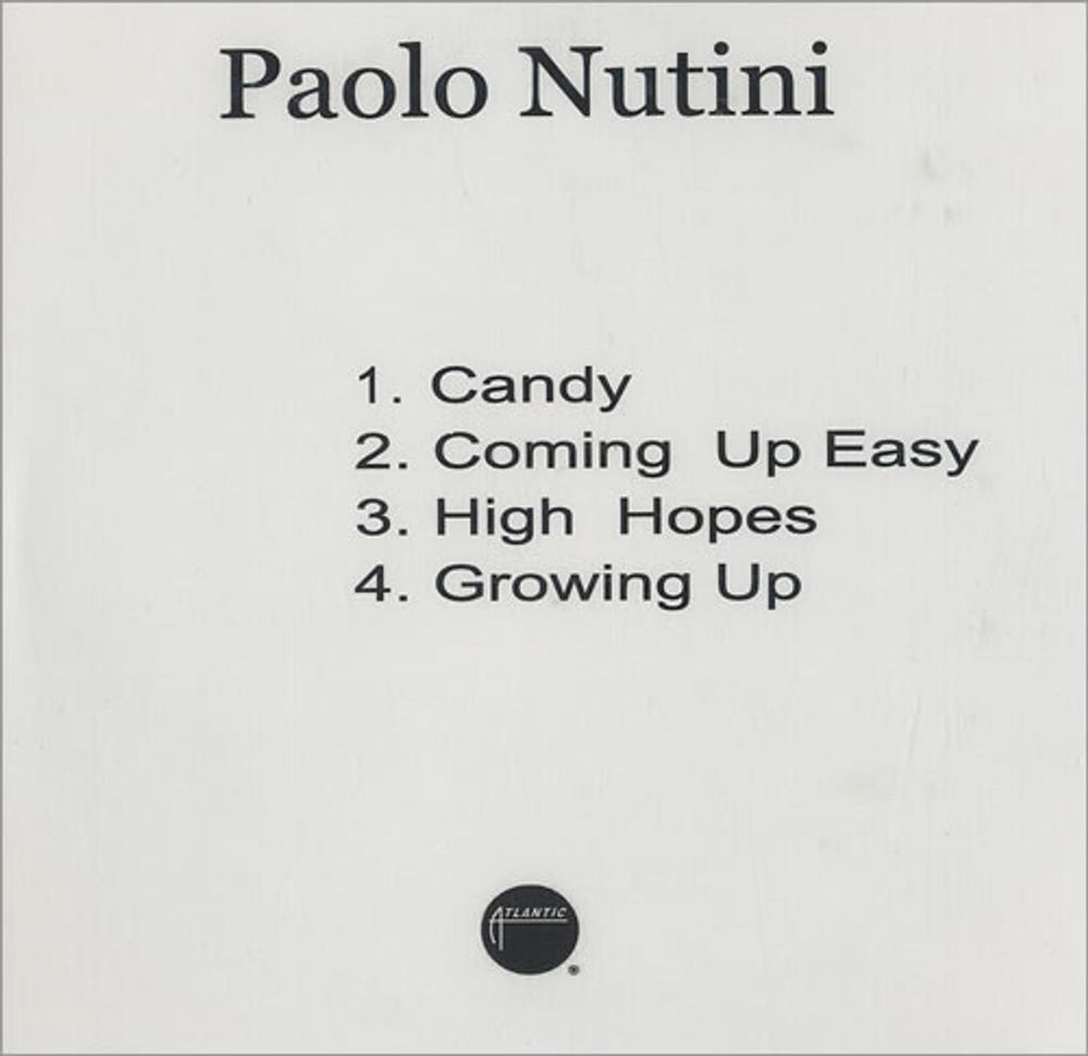 Paolo Nutini Sunny Side Up Sampler Us Promo Cd R Acetate —