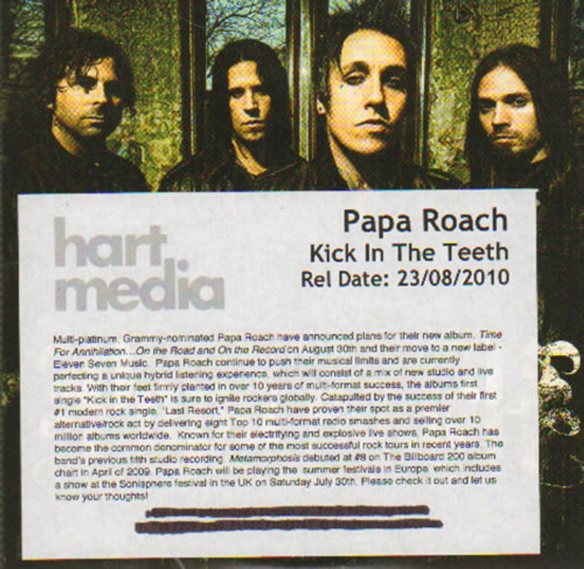 Papa Roach Kick In The Teeth US Promo CD single — RareVinyl.com