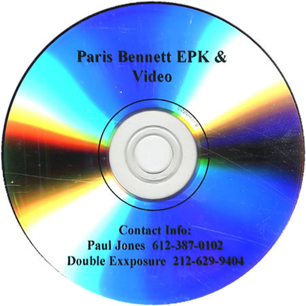 Paris Bennett Princess P & EPK US Promo 2-disc CD/DVD set PR72DPR410265