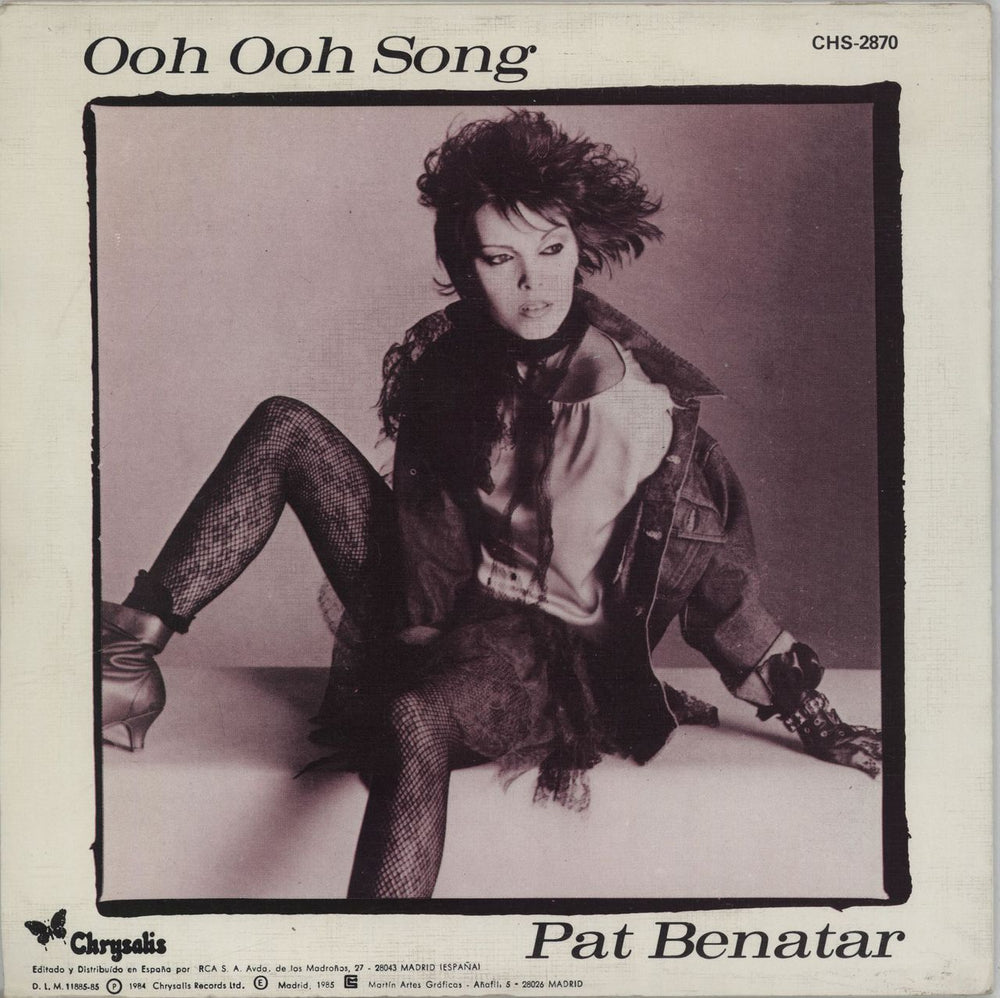 Pat Benatar La Canción Ooh Ooh Spanish 7" vinyl single (7 inch record / 45) BEN07LA666550