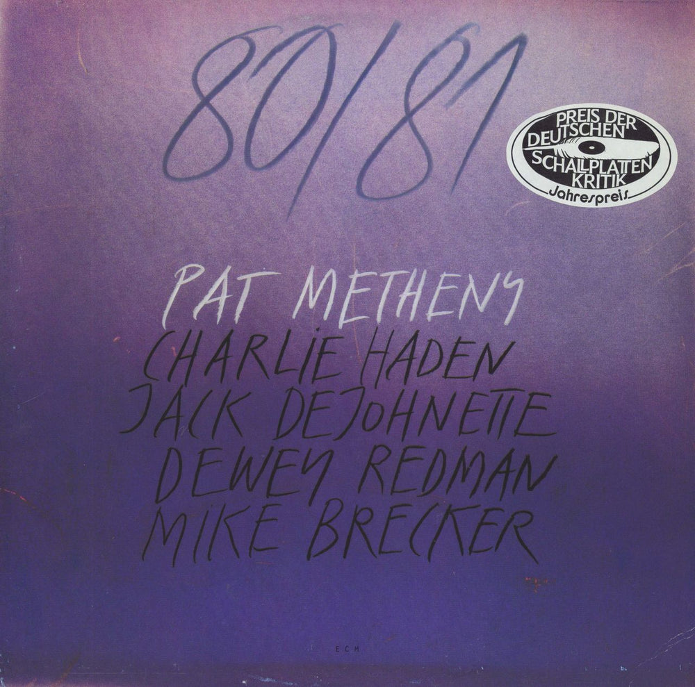 Pat Metheny 80/81 German 2-LP vinyl record set (Double LP Album) ECM1180/81
