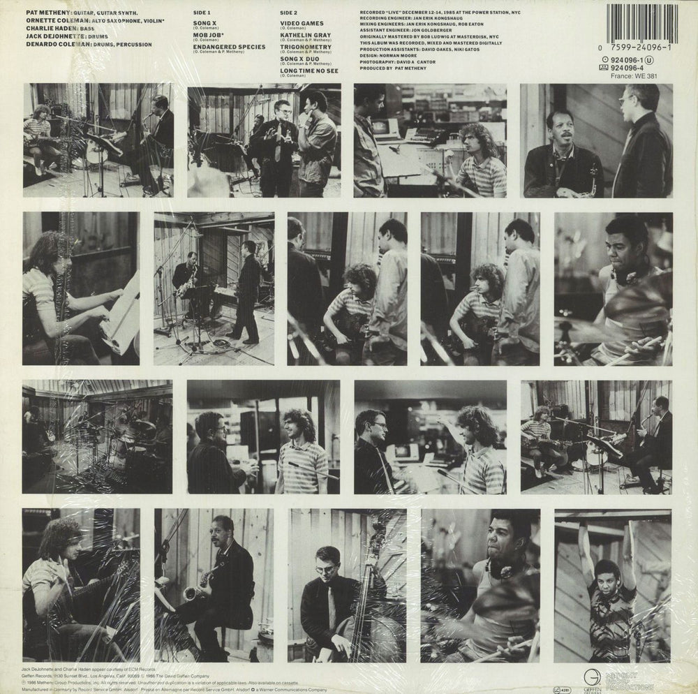 Pat Metheny Song X - Shrink German vinyl LP album (LP record) 075992409612