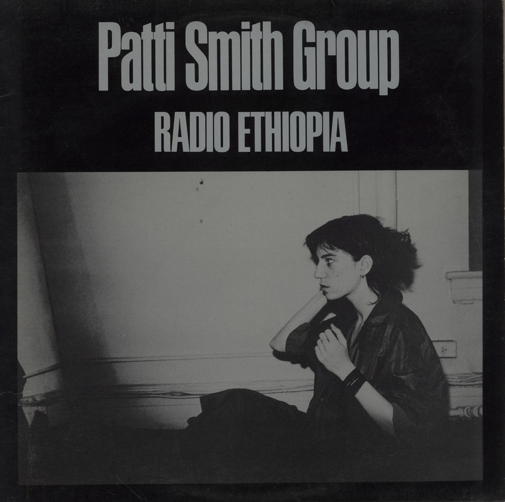 Patti Smith Radio Ethiopia - Blue Label with Non-Laminated Sleeve + Insert UK vinyl LP album (LP record) SPARTY1001