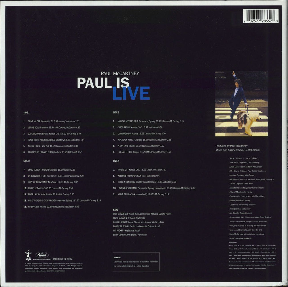 Paul McCartney and Wings Paul Is Live - 180gram Vinyl UK 2-LP vinyl record set (Double LP Album) 602577285523