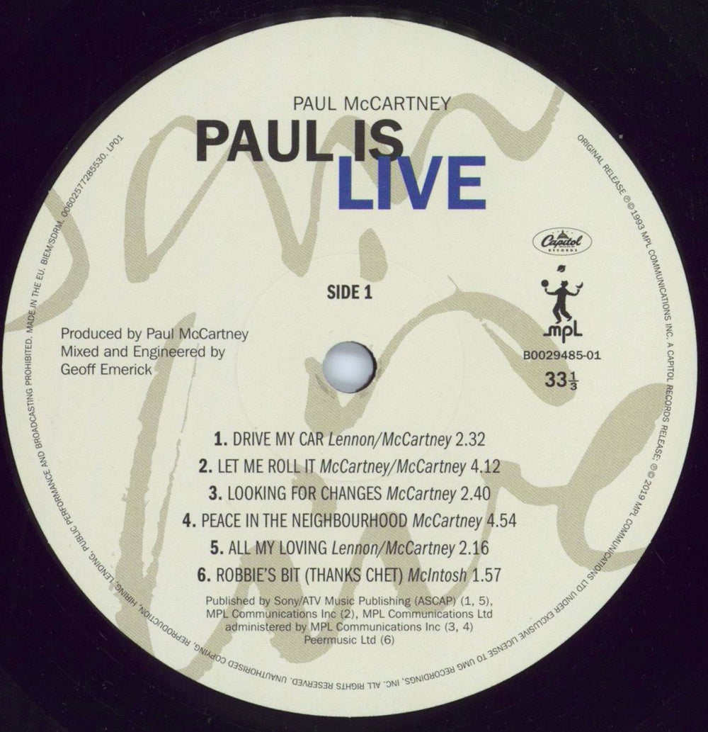 Paul McCartney and Wings Paul Is Live - 180gram Vinyl UK 2-LP vinyl record set (Double LP Album) MCC2LPA777274