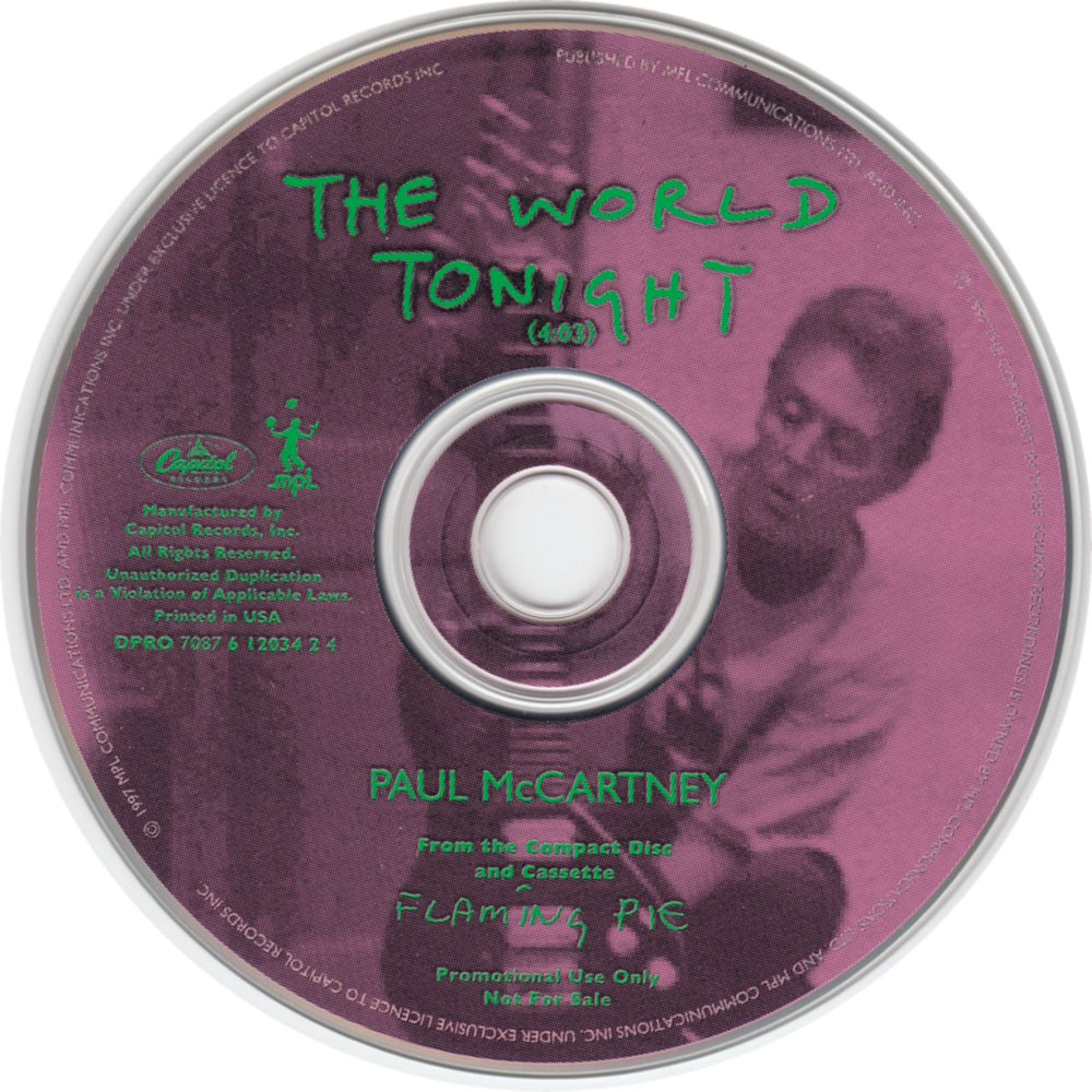 Paul McCartney and Wings The World Tonight - Stickered Case US Promo CD single (CD5 / 5") MCCC5TH664404