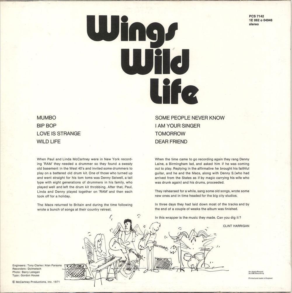 Paul McCartney and Wings Wild Life - 1st UK vinyl LP album (LP record) MCCLPWI210413