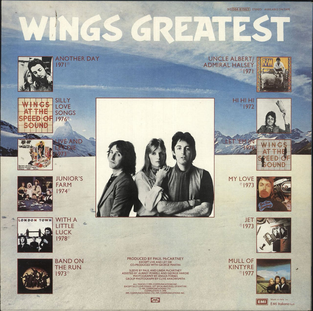 Paul McCartney and Wings Wings Greatest - EX Italian vinyl LP album (LP record)