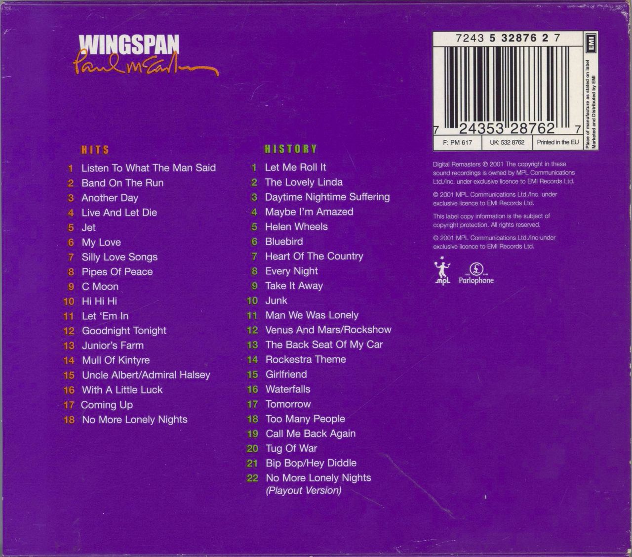 Paul McCartney and Wings Wingspan - Limited Edition - Hype