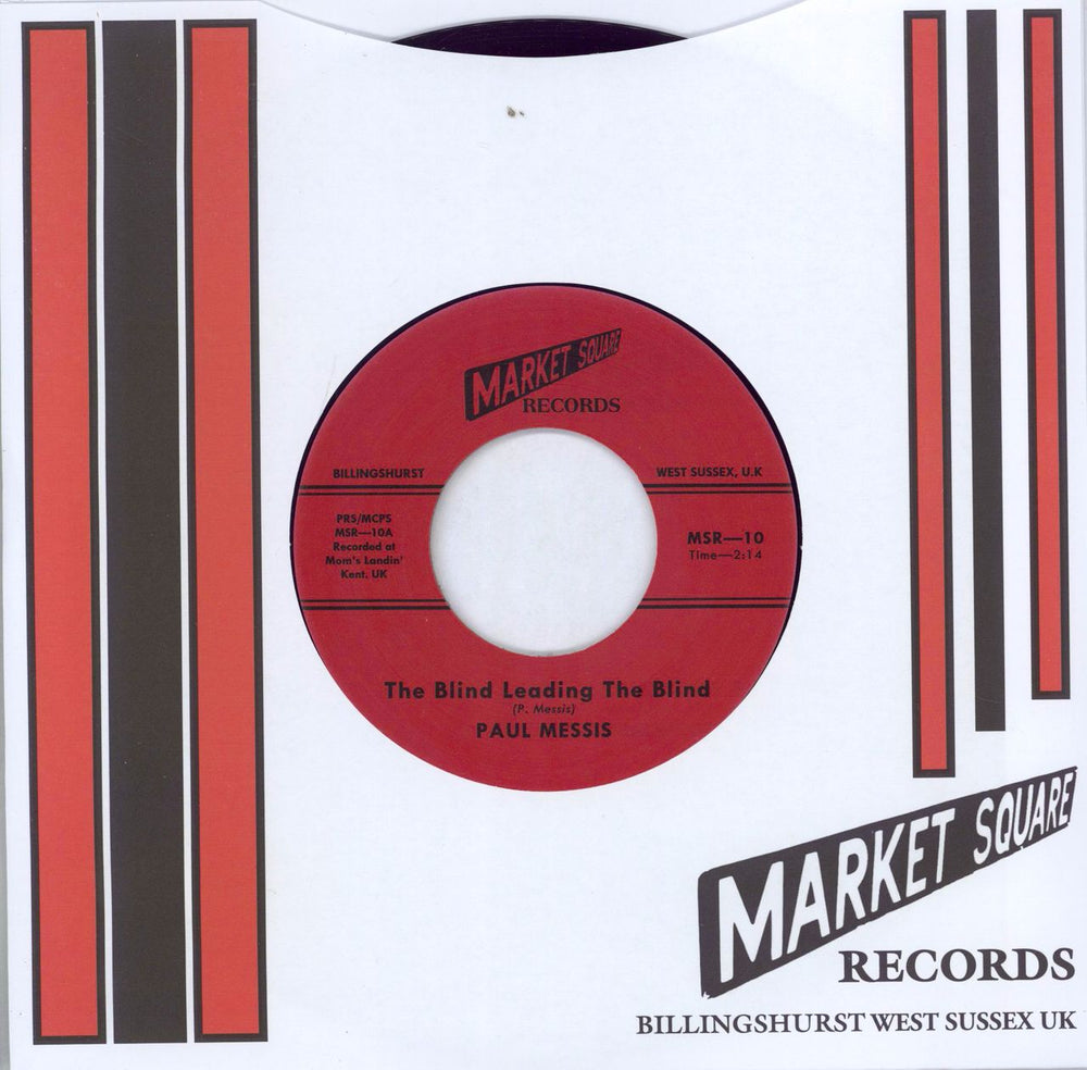 Paul Messis The Blind Leading The Blind + Numbered Poster UK 7" vinyl single (7 inch record / 45) MSR-010