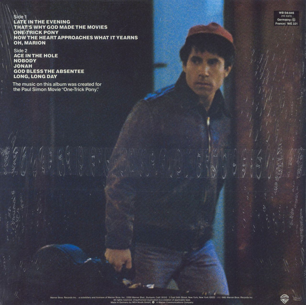 Paul Simon One Trick Pony - shrink German vinyl LP album (LP record)