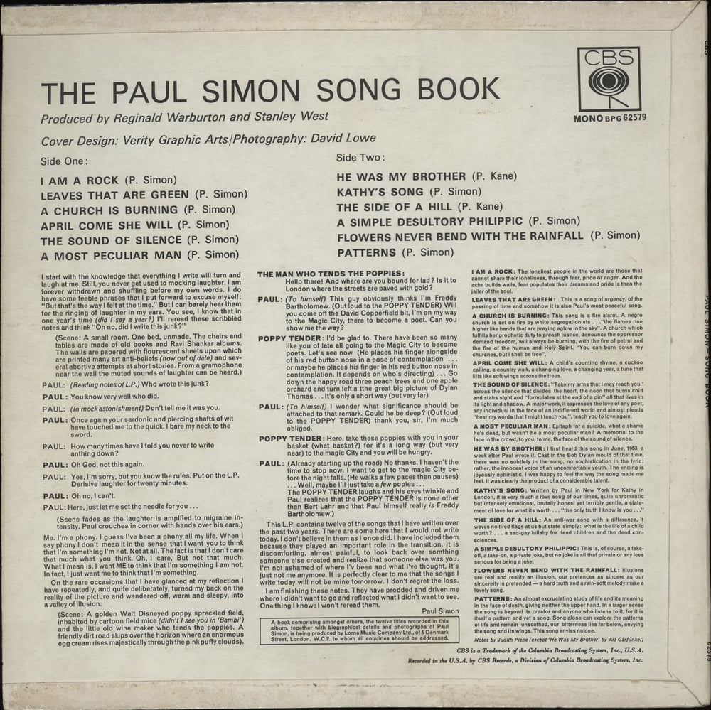 Paul Simon The Paul Simon Song Book - 1st UK vinyl LP album (LP record)