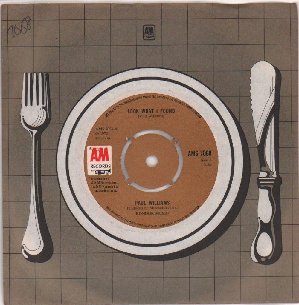 Paul Williams (US) Look What I Found - 4pr UK 7" vinyl single (7 inch record / 45) AMS7068